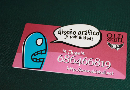 001 oldskull tarjeta de visita
