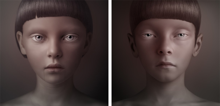 niños con cara de miedo