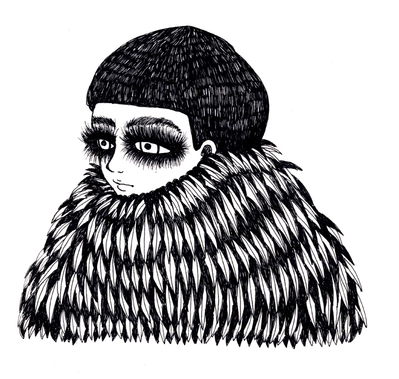 Ani castillo illustration oldskull 1