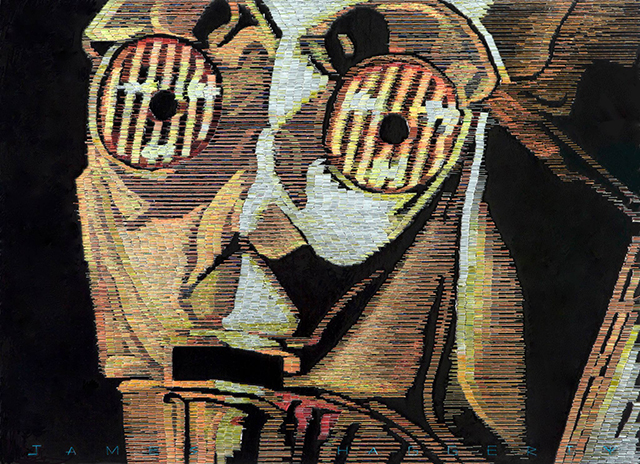 awesome star wars mosaic with staples oldskull 5