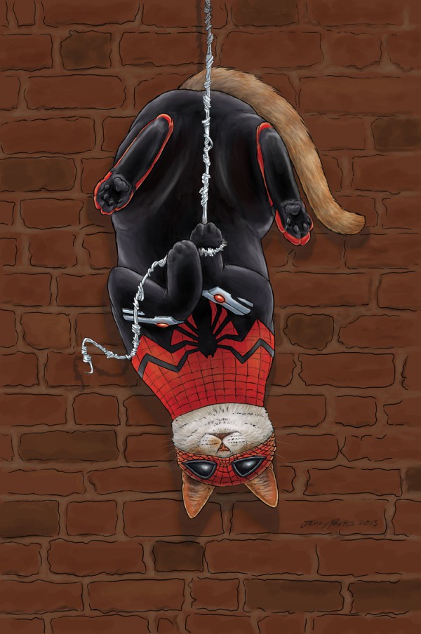 Spiderman-superheroes-gatos-jenny-parks
