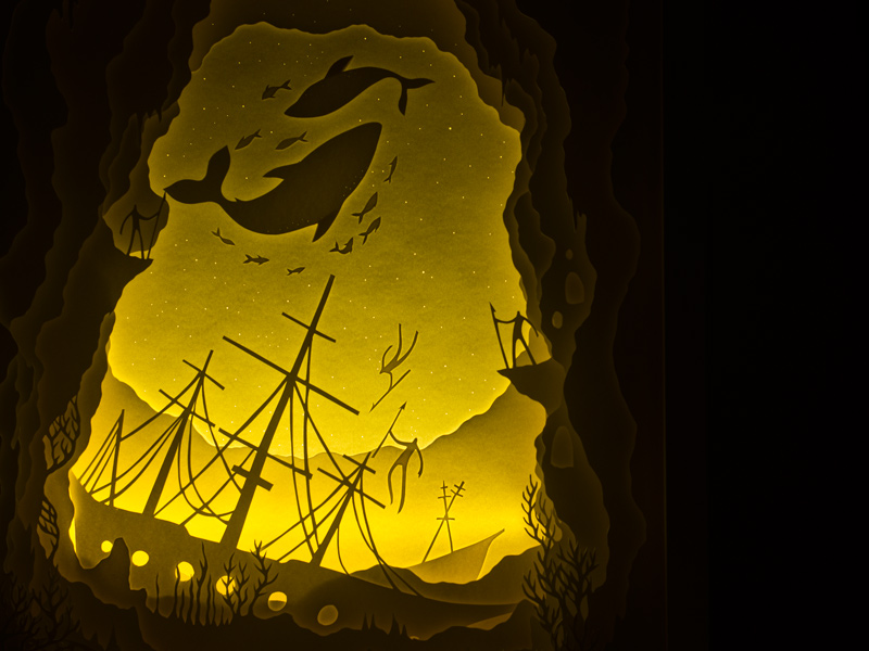 cajas de luz papel oldskull-2