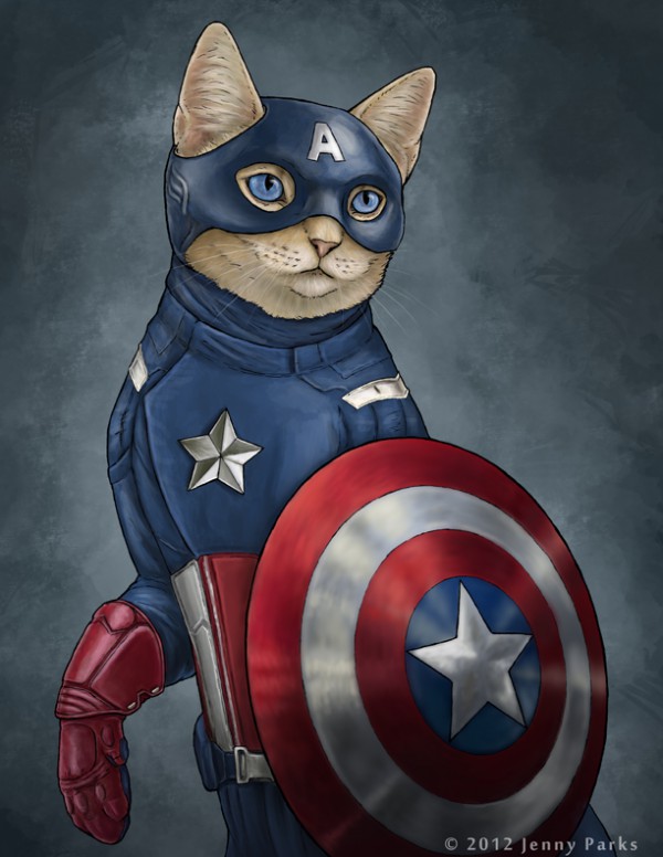 captain-america-gatos-superheroes-jenny-parks-oldskull