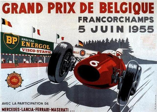 1955-belgica-grand-prix carteles de coches vintage