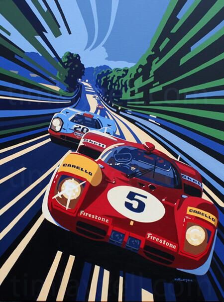 lemans carteles de coches
