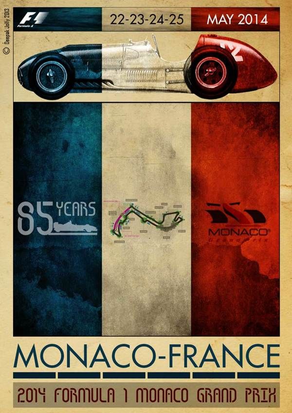 monaco 2014 carteles de coches