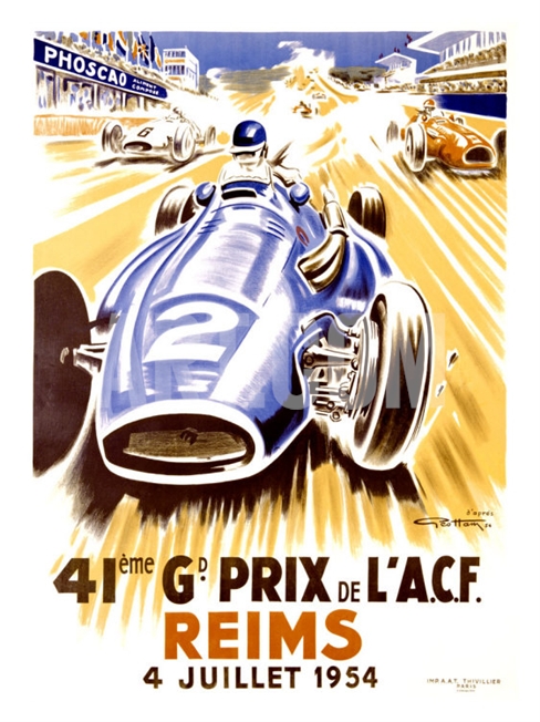 reims grand prix carteles coches