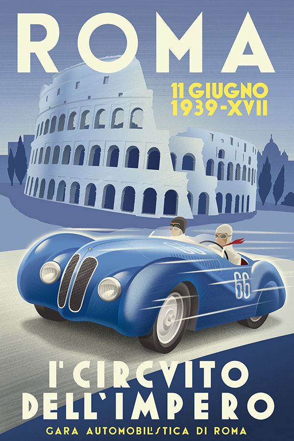 roma grand prix carteles de coches