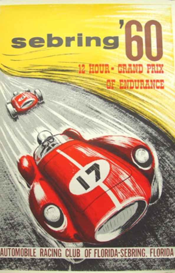 sebring carteles de coches vintage