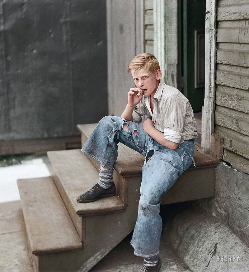 youg boy in baltimore 1938