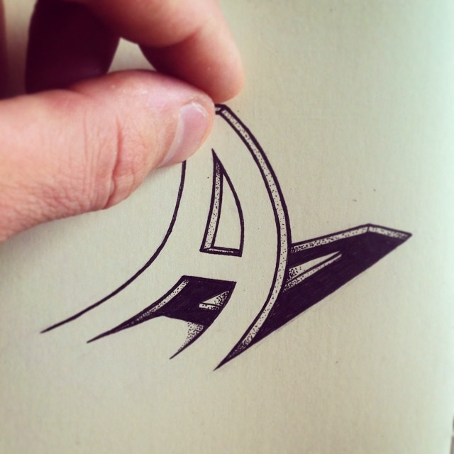 ilusion optica con letras A