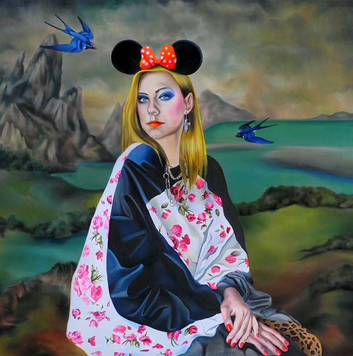 Pintura tipo mona lisa de JUSTYNA KISIELEWICZ