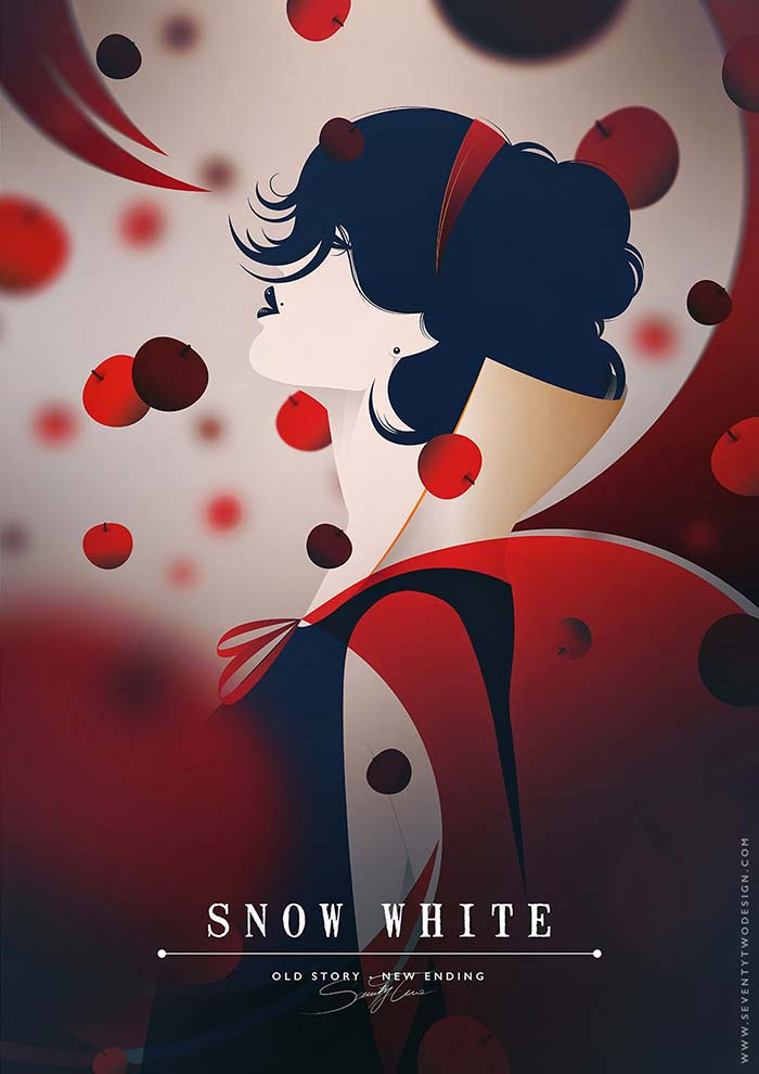 Dibujo de blanca nieves