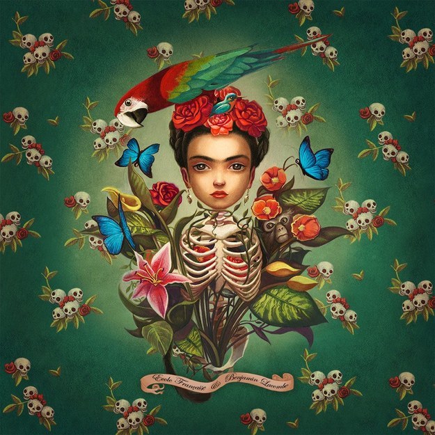 frida kahlo ilustracion pintura