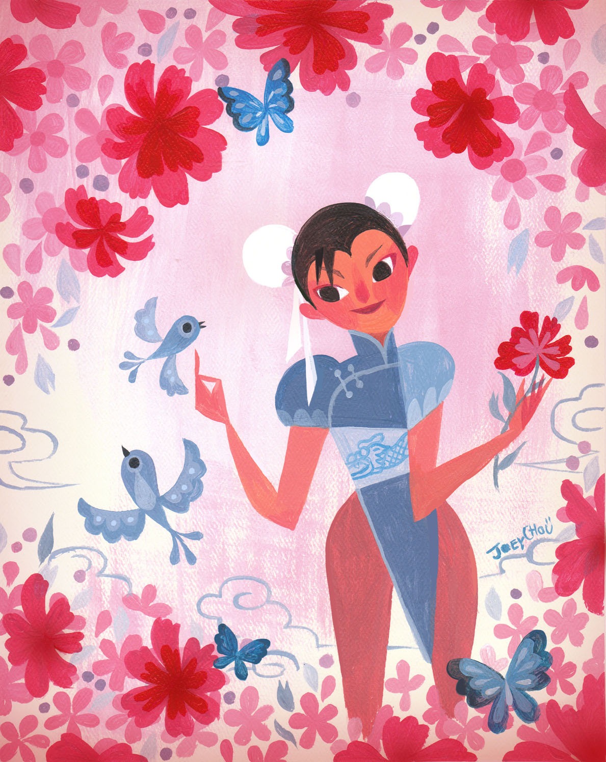 joey cho illustration chun li