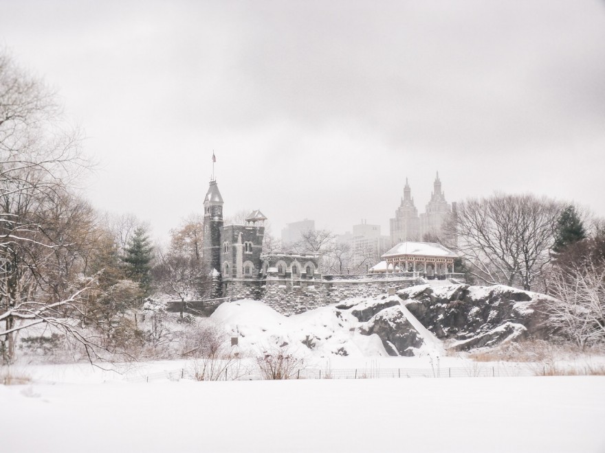 "Central Park Winter- Belvedere Castle in the Snow - New York City"