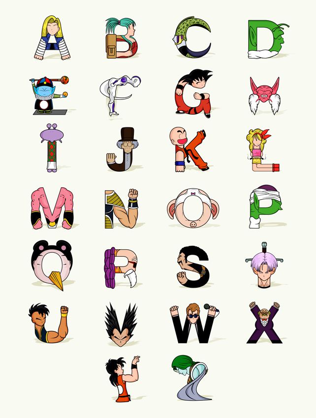 tipografia dragon ball