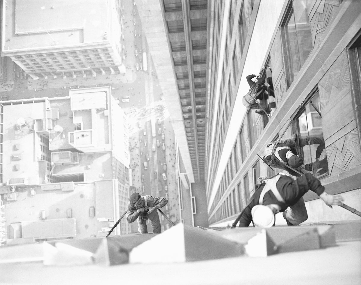 Men Washing Windows of Empire State Building