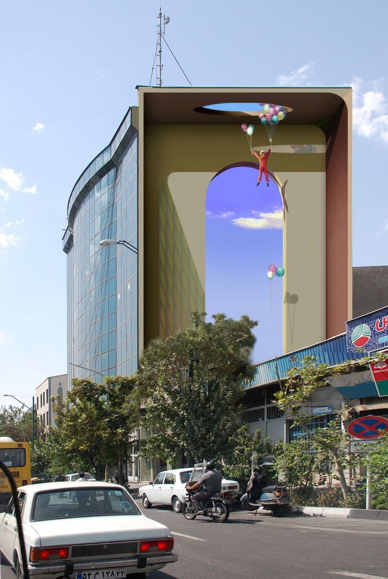 mehdi ghadyanloo street art optical illusion 11