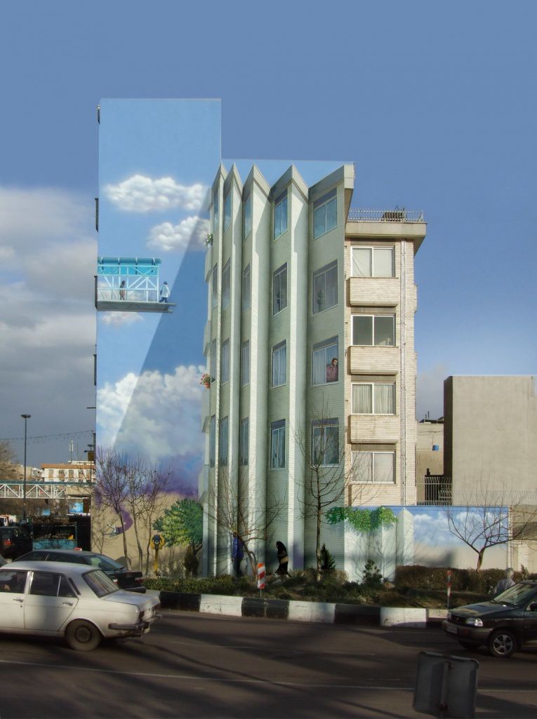 mehdi ghadyanloo street art optical illusion 6