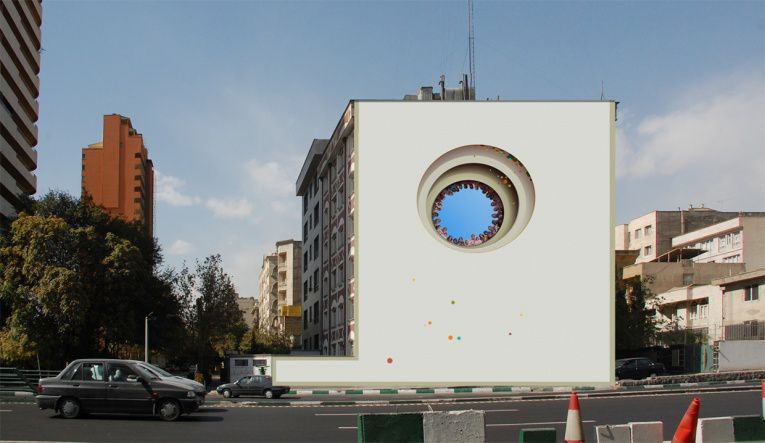 mehdi ghadyanloo street art optical illusion 8