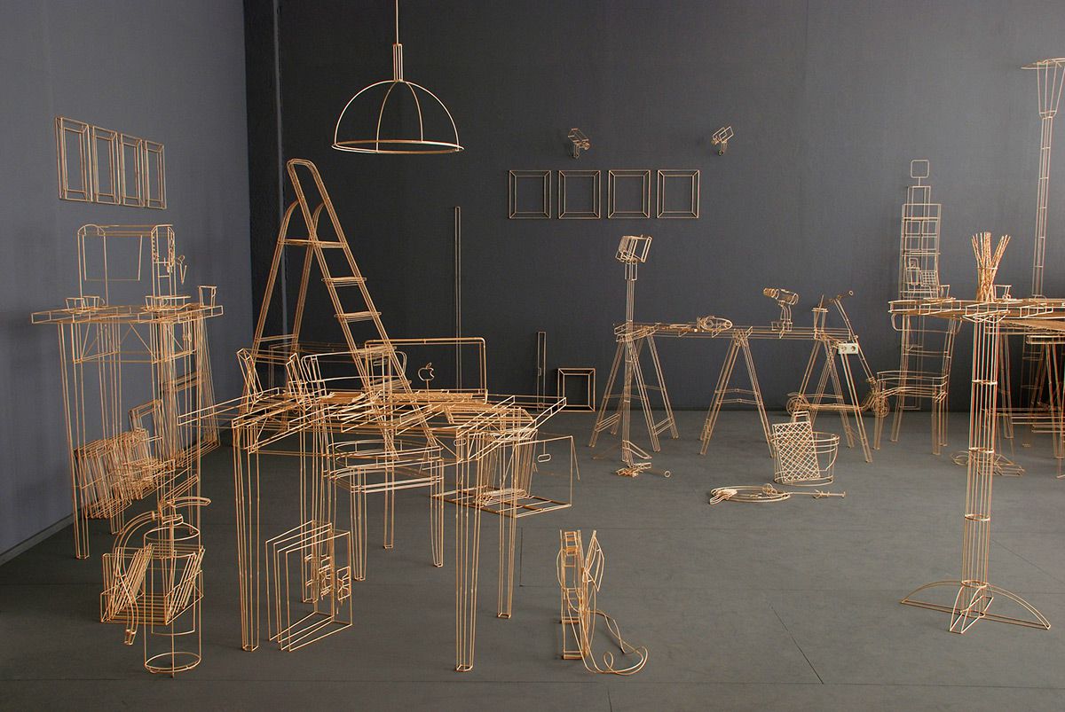 wireframe scupltures objects 11