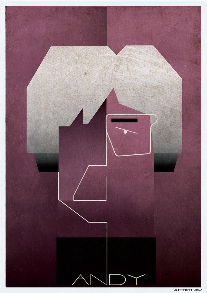 andy warhol cubist illustration