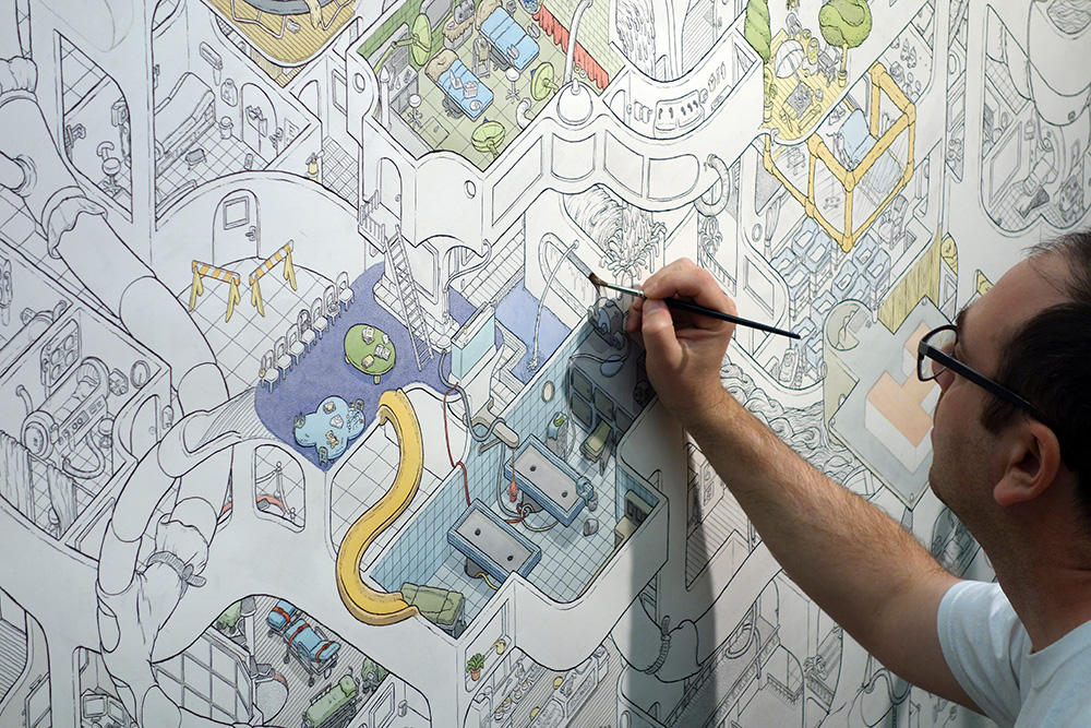 big hospital illustration