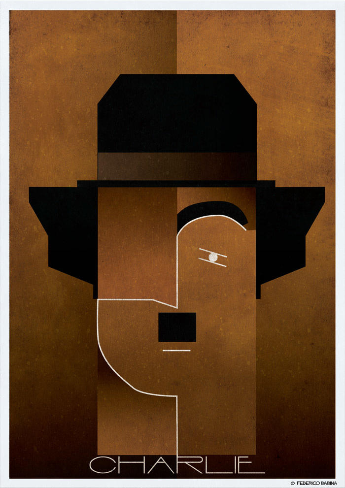 chaplin cubist illustration