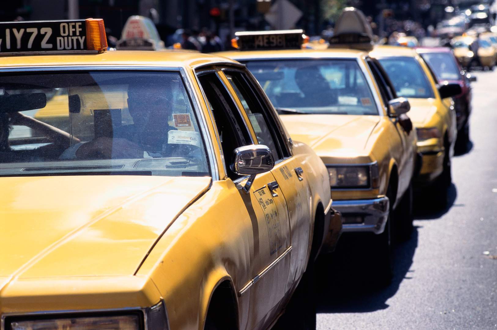 Line of Yellow Cabs