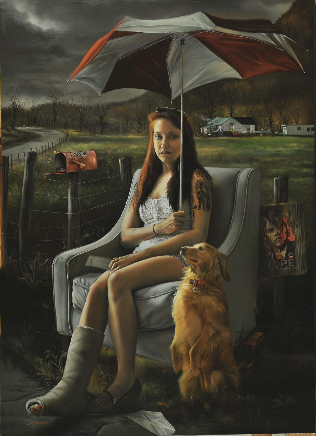 David Bowers painting oldskull 7