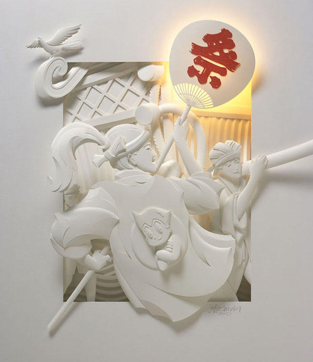 Jeff Nishinaka paper art sculpture oldskull 5