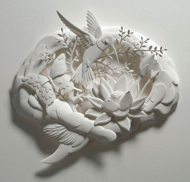 Jeff Nishinaka paper art sculpture oldskull 6