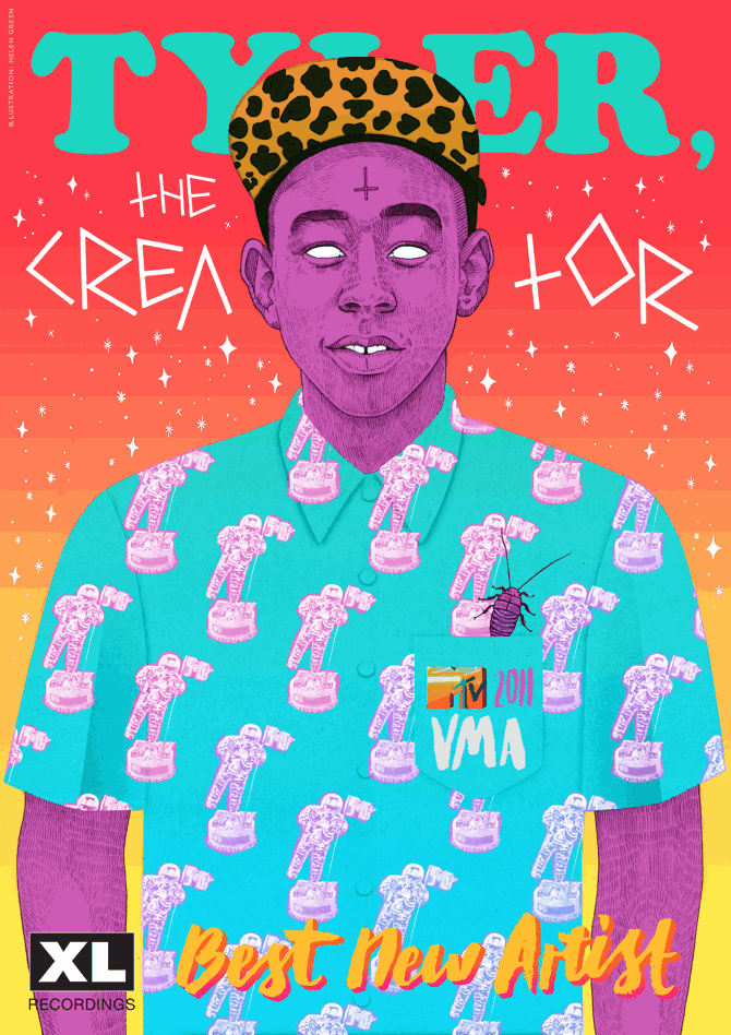 Tyler-the-Creator-illustration-hele green