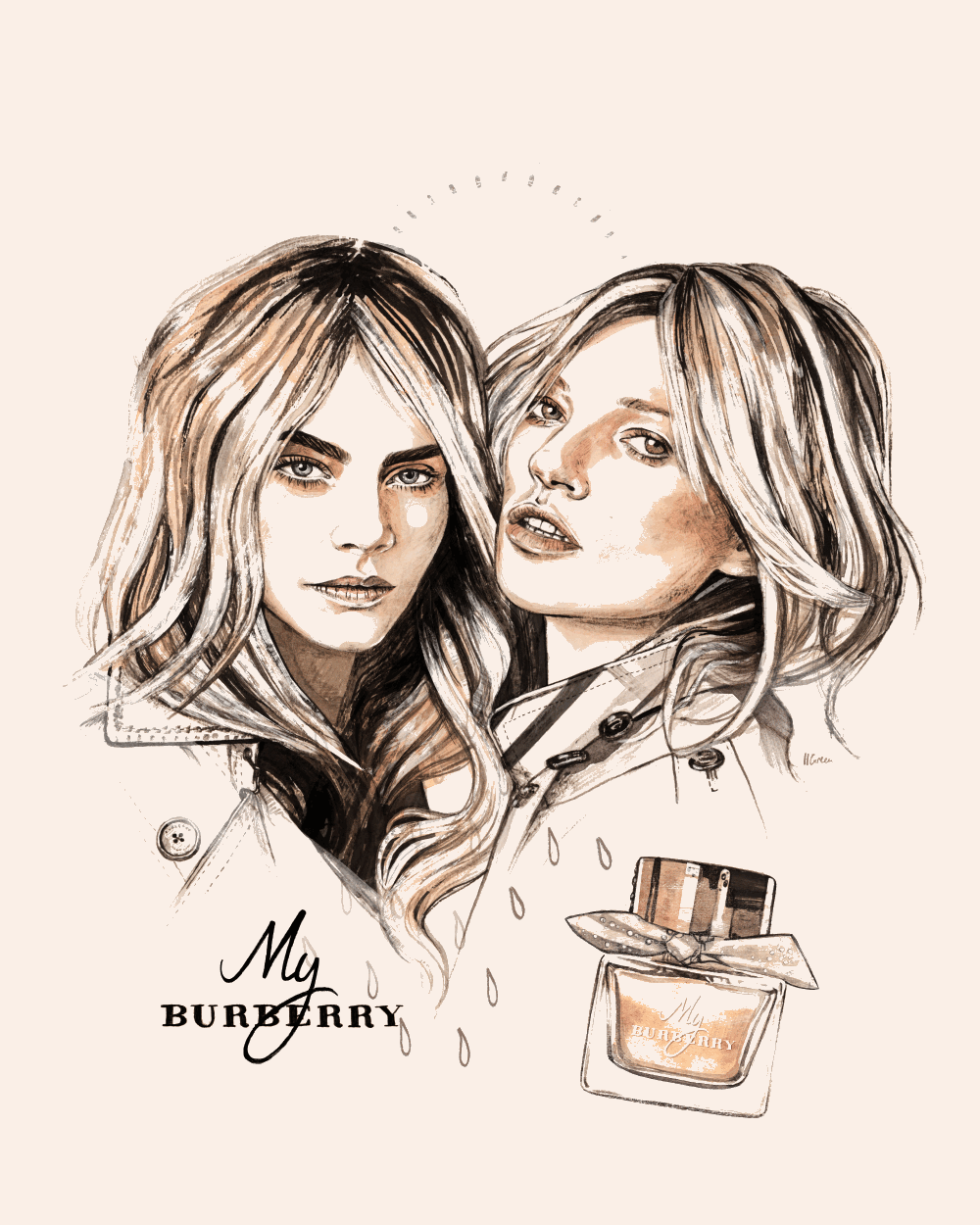 kate moss illustration