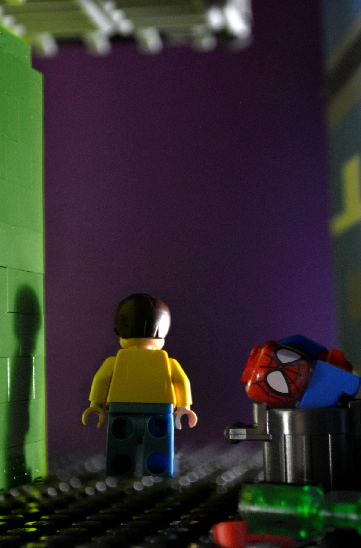 spiderman no more comic lego oldskull