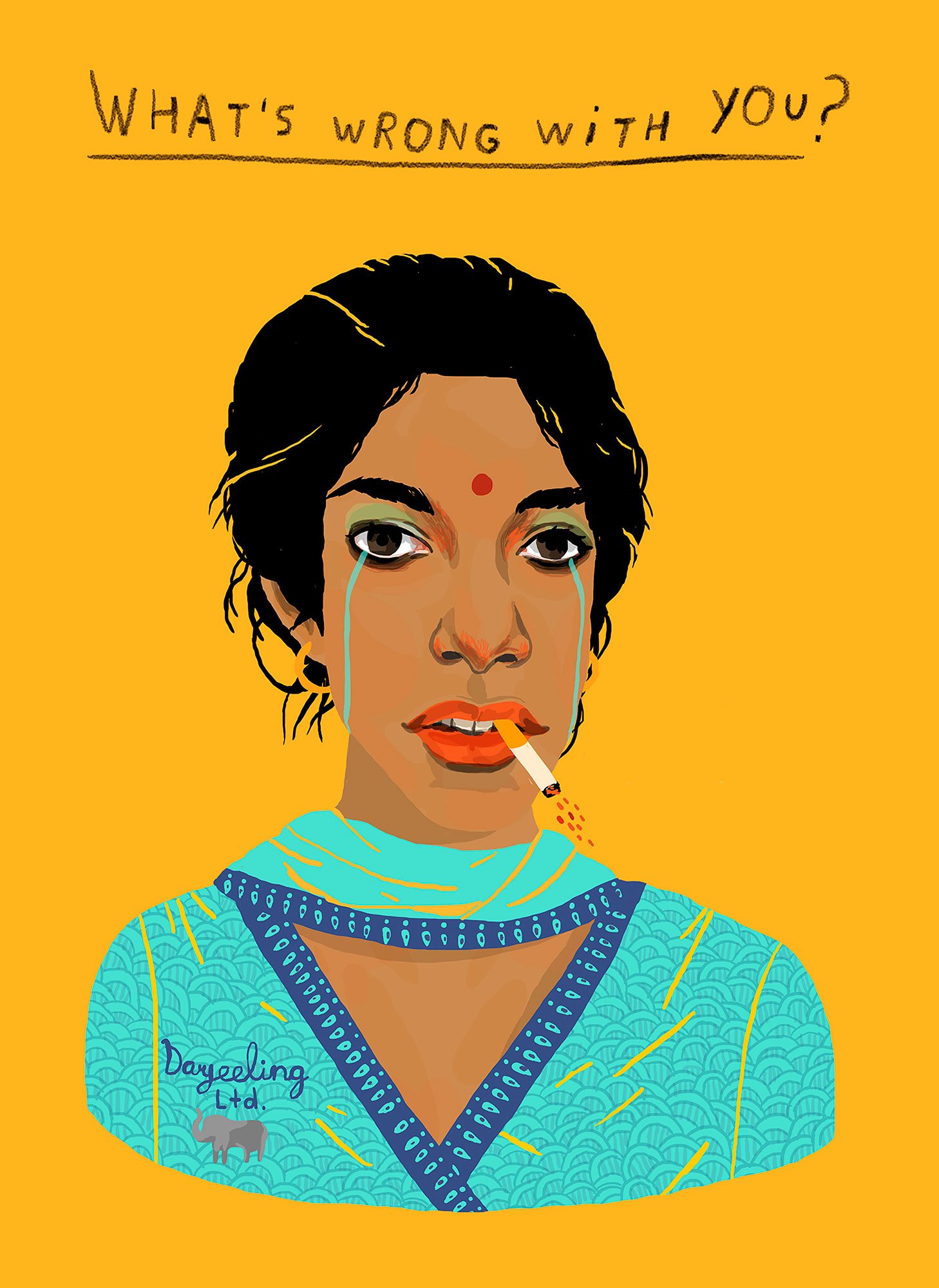 wes anderson fan art illustration oldskull 2