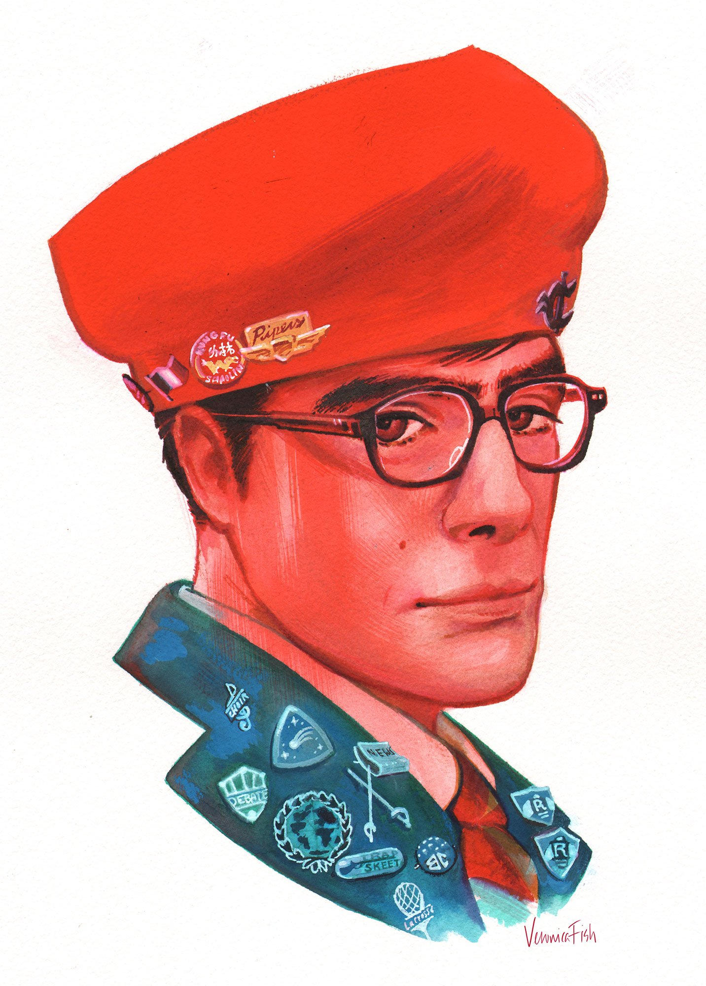 wes anderson fan art illustration oldskull 5