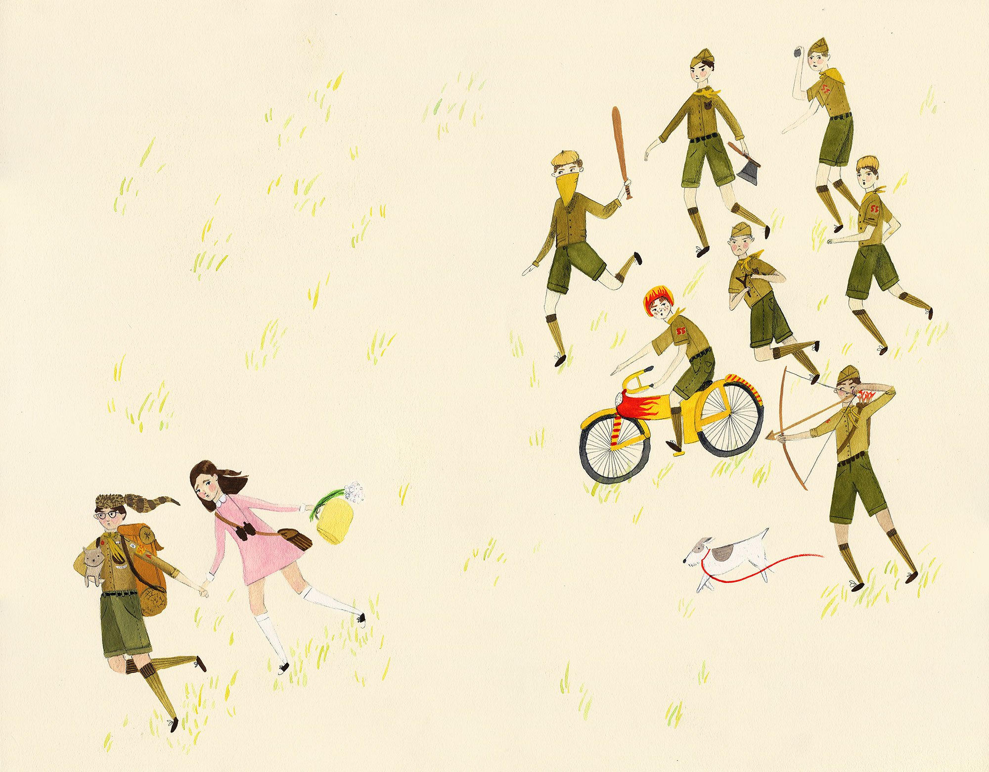 wes anderson fan art illustration oldskull 6