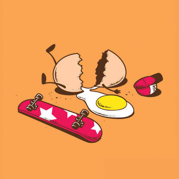 food and drink life illustration oldskull 3