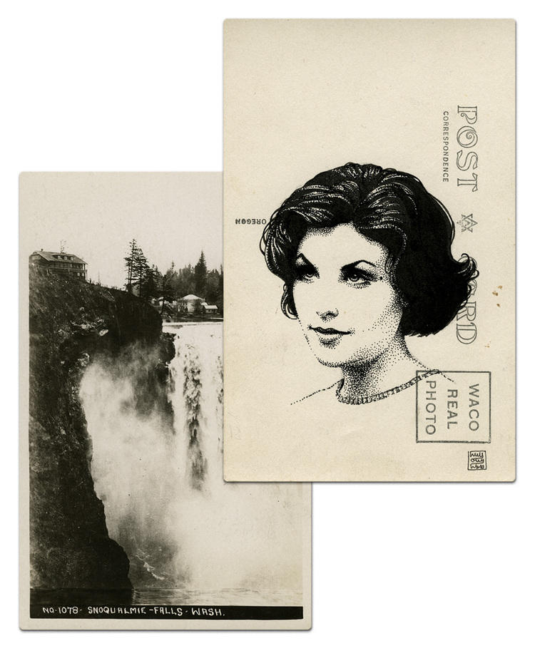 twin peaks post cards oldskull 2