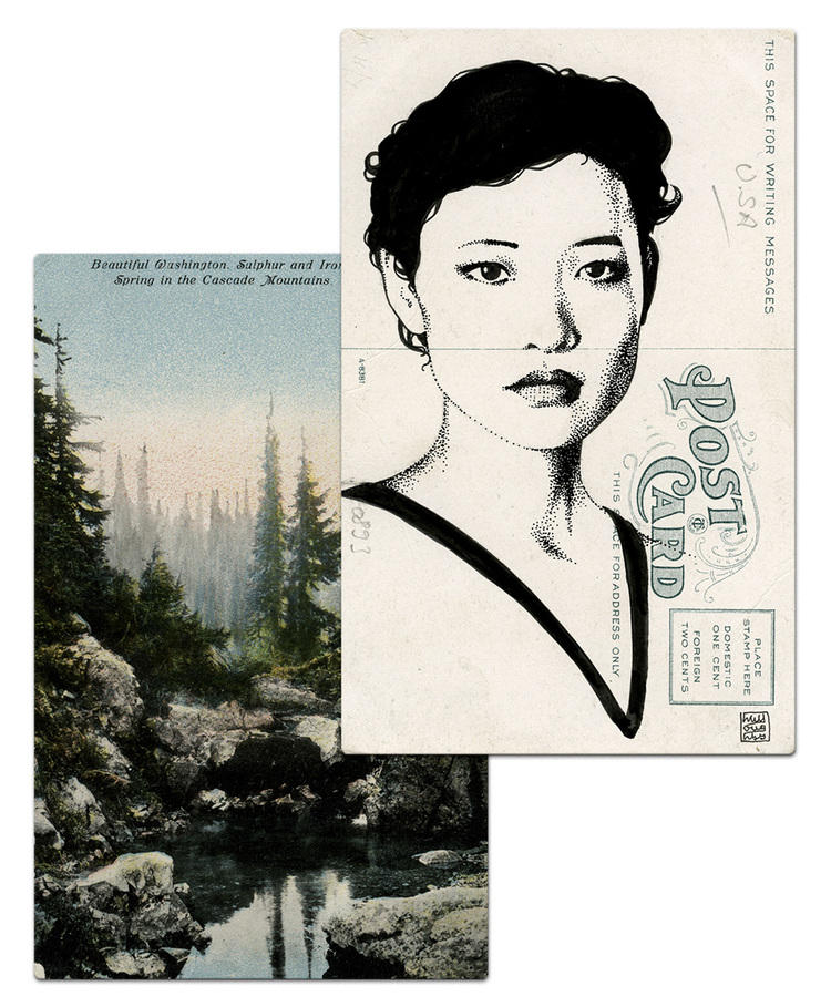 twin peaks post cards oldskull 4