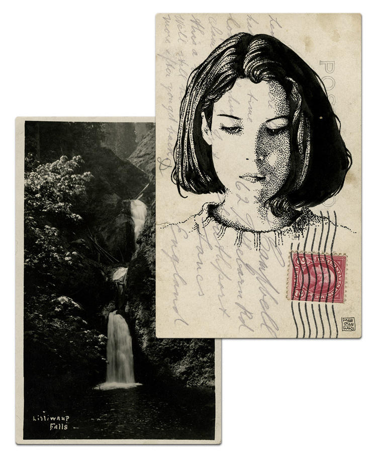 twin peaks post cards oldskull 6