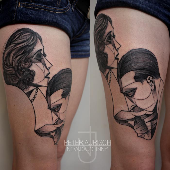 New Cubist Tattoos by Peter Aurisch(11)
