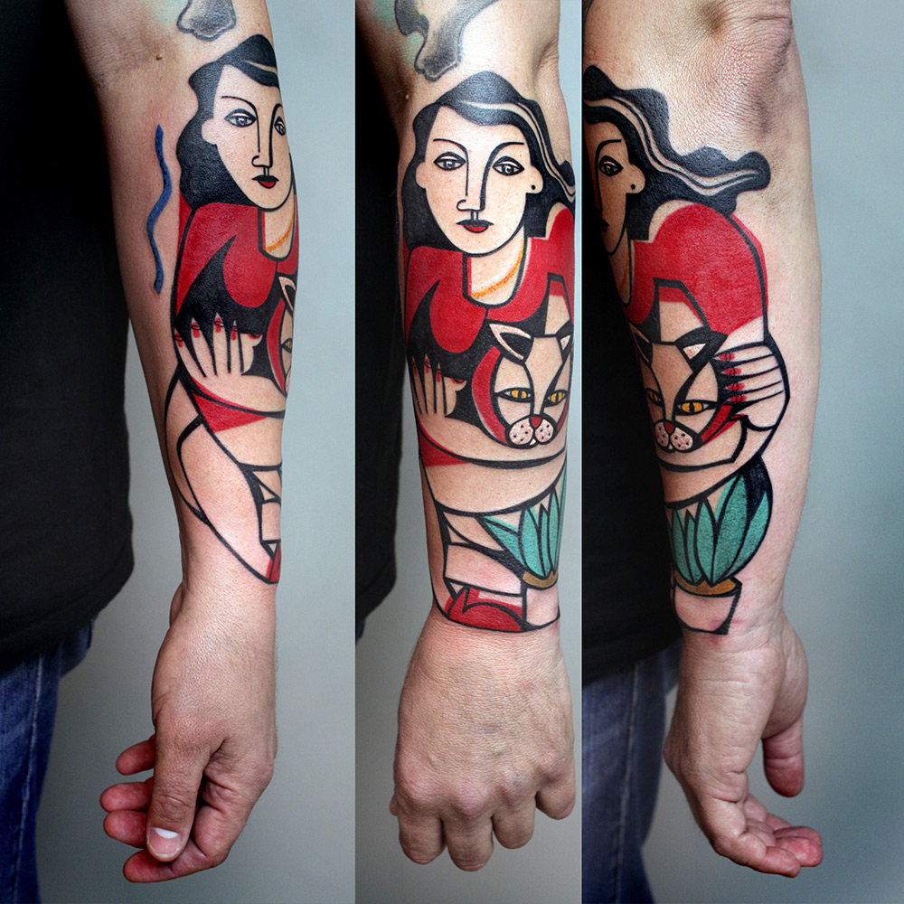 New Cubist Tattoos by Peter Aurisch(2)