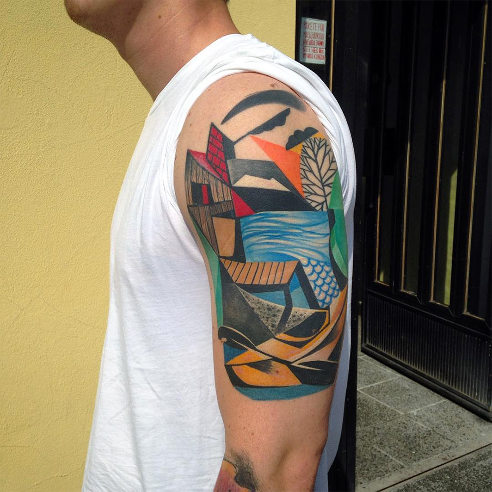 New Cubist Tattoos by Peter Aurisch(9)