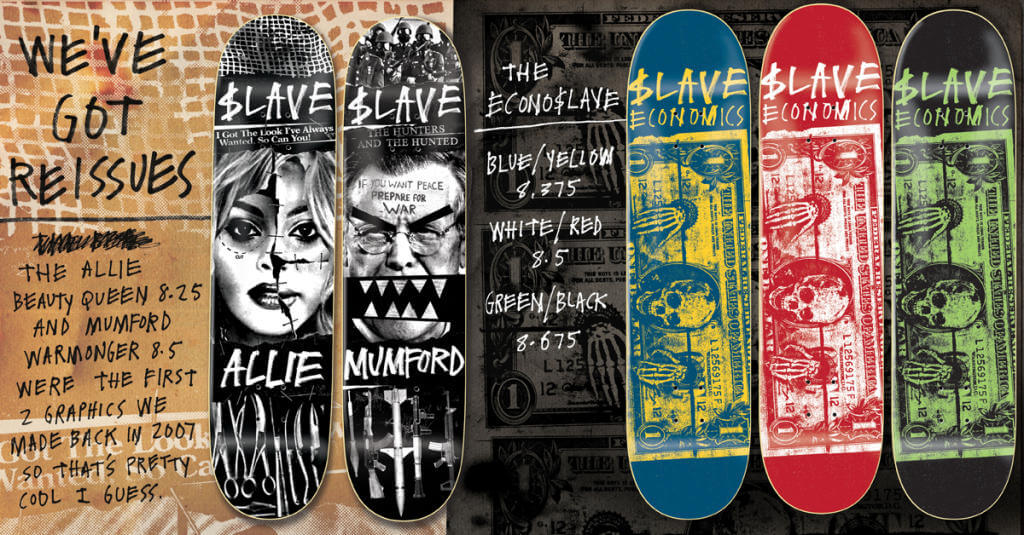 skate decks anti social slave oldskull 1-4