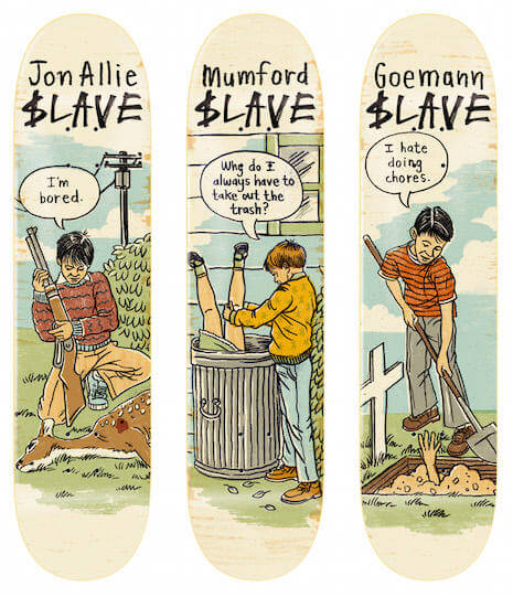 skate decks anti social slave oldskull 1
