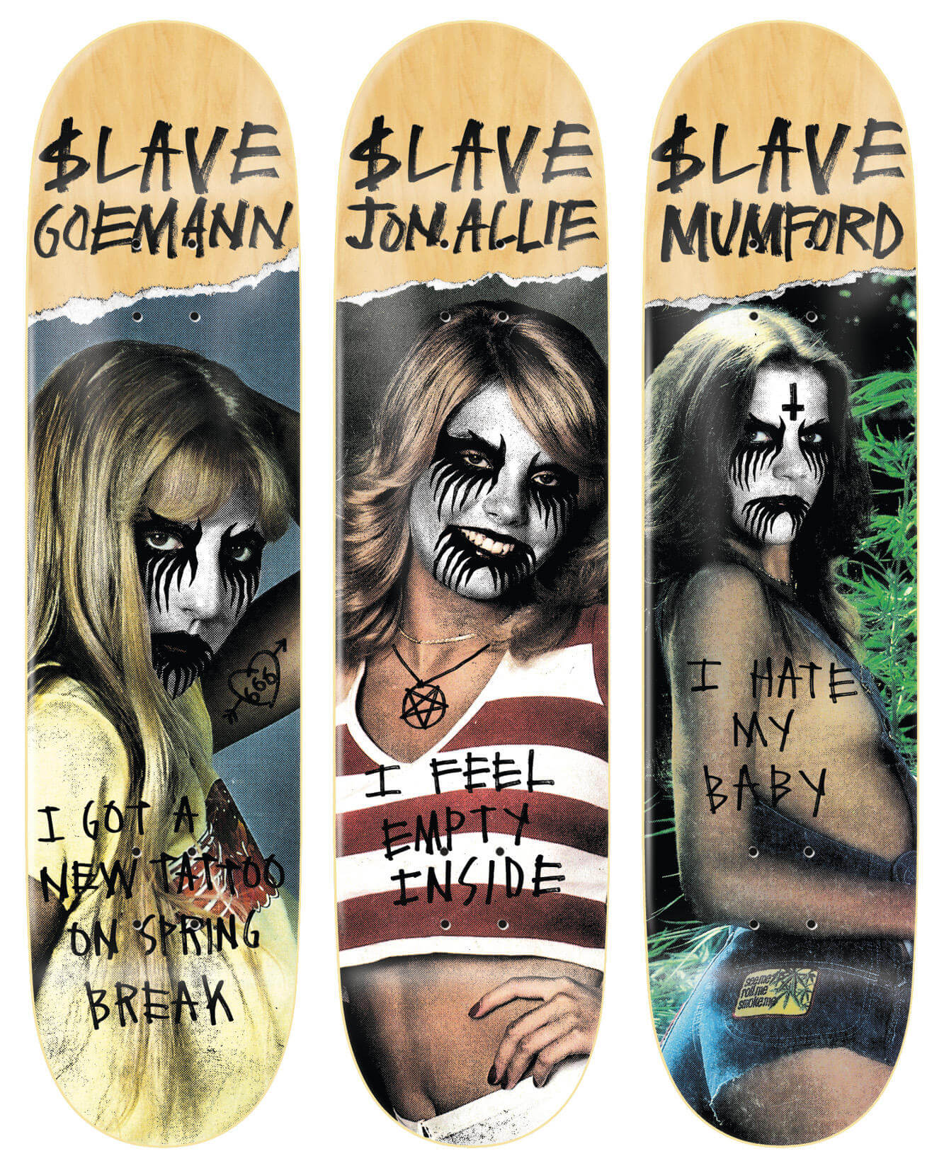 skate decks anti social slave oldskull 8