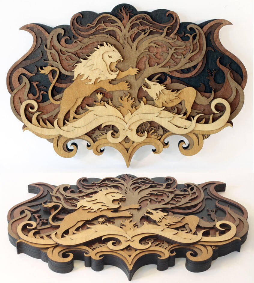 Splendid Wood Cutout Sculptures by Martin Tomsky (7)